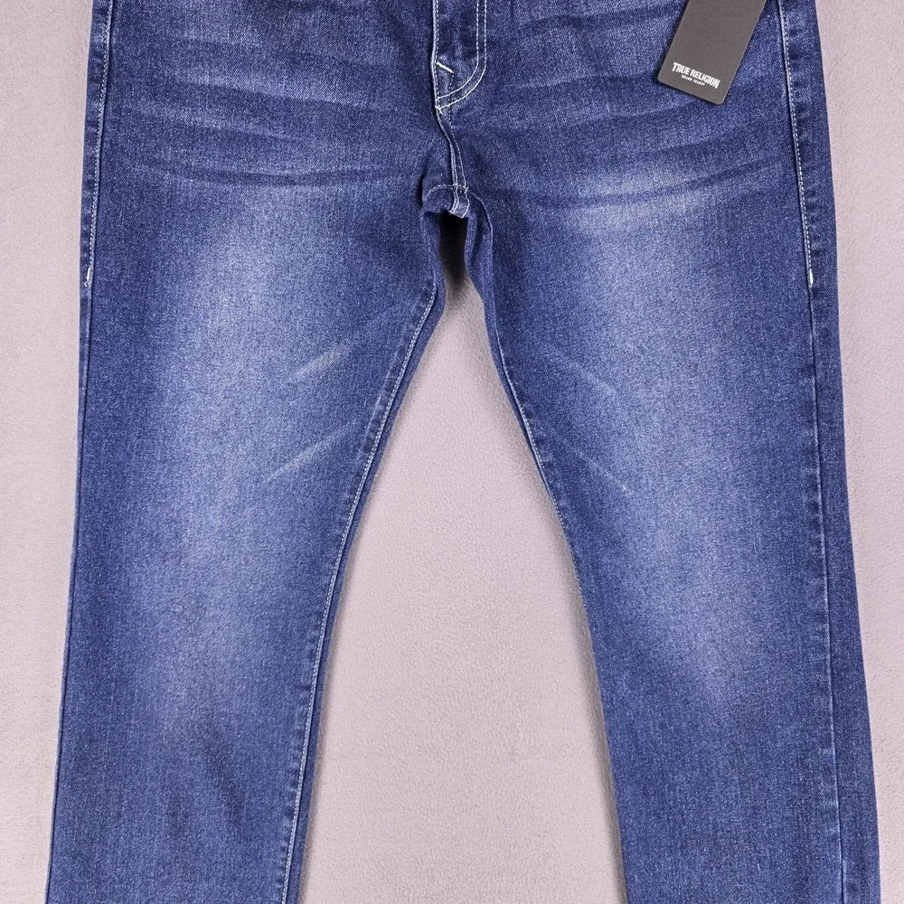 True Religion Ricky Jeans Flap Pocket Men 33 Relaxed Straight Pants Medium Flake